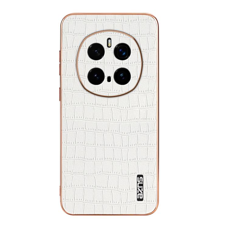For Honor Magic7 Pro AZNS Electroplated Frame Crocodile Texture Full Coverage Phone Case