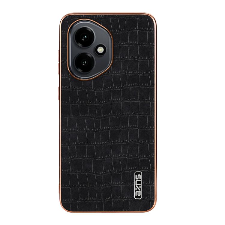For Honor 400 Global 156.5mm AZNS Electroplated Frame Crocodile Texture Full Coverage Phone Case
