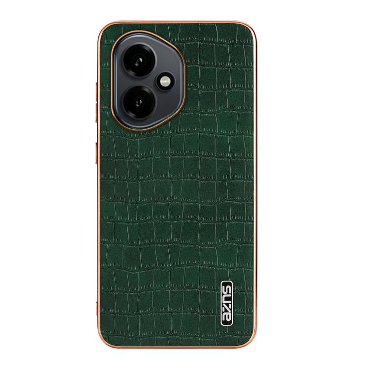 For Honor 400 Global 156.5mm AZNS Electroplated Frame Crocodile Texture Full Coverage Phone Case