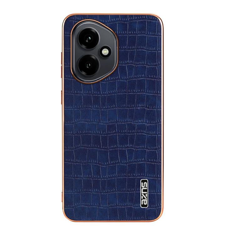 For Honor 400 Global 156.5mm AZNS Electroplated Frame Crocodile Texture Full Coverage Phone Case