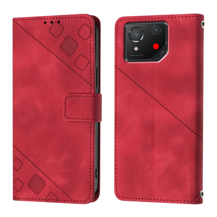 For Asus ROG Phone 8 Skin Feel Embossed Leather Phone Case