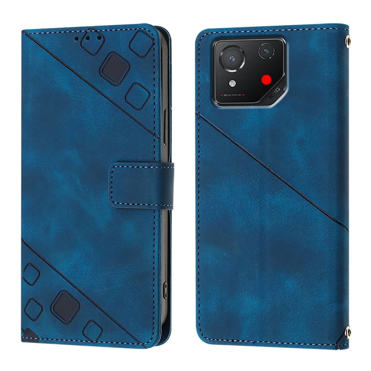 For Asus ROG Phone 8 Skin Feel Embossed Leather Phone Case