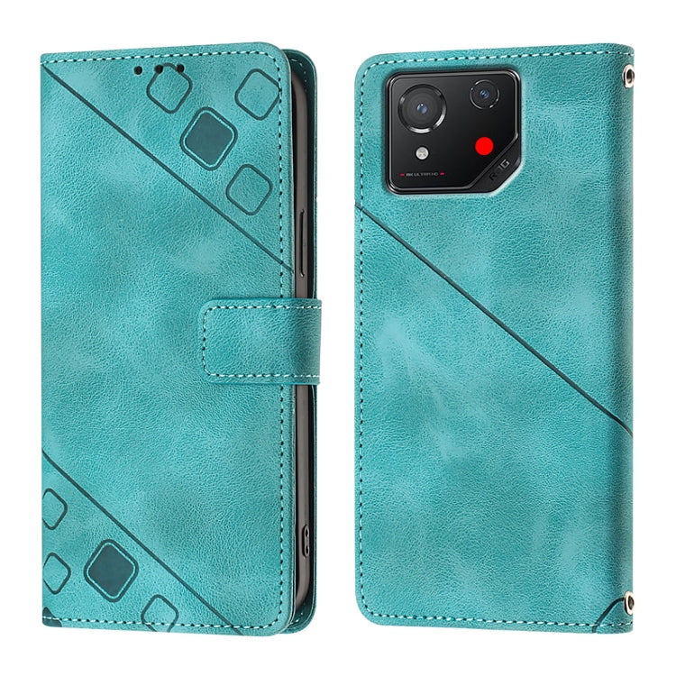For Asus ROG Phone 8 Skin Feel Embossed Leather Phone Case