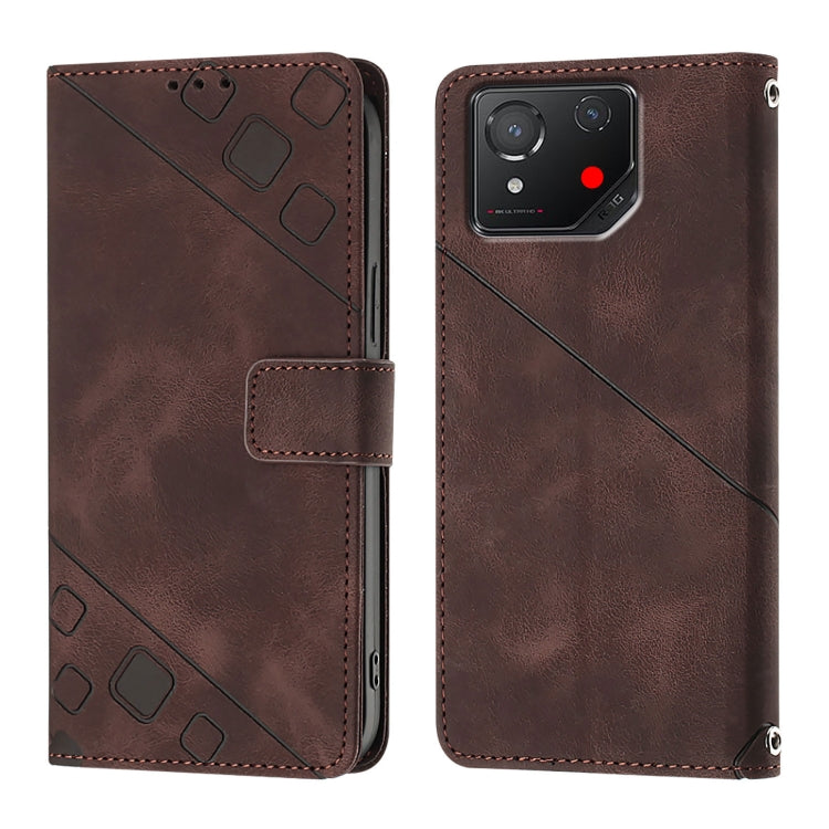 For Asus ROG Phone 8 Skin Feel Embossed Leather Phone Case