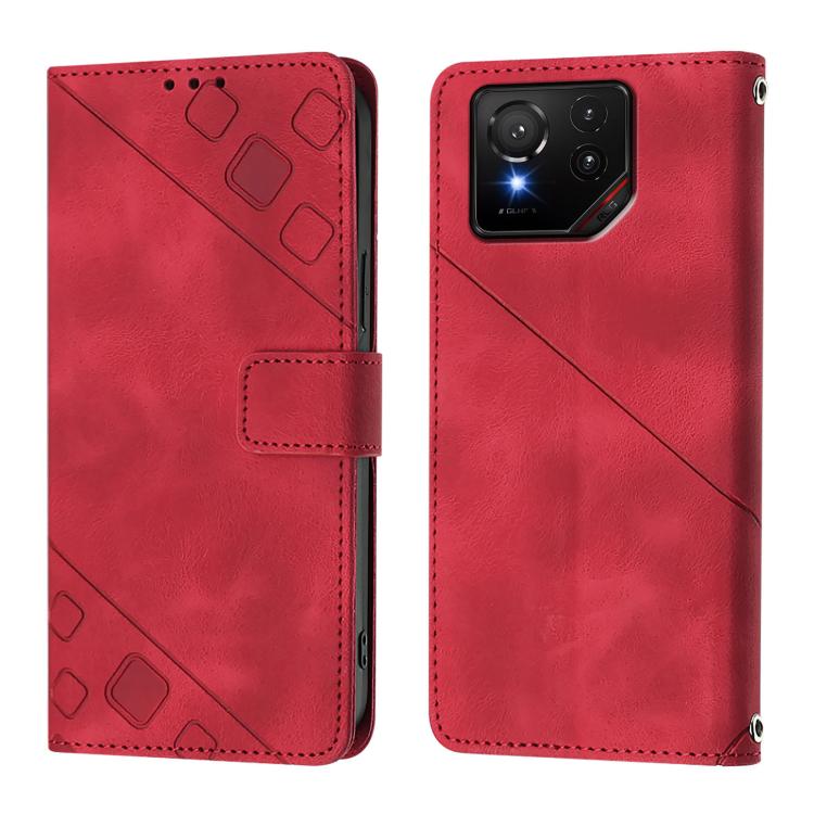 For Asus ROG Phone 9 / 9 Pro Skin Feel Embossed Leather Phone Case