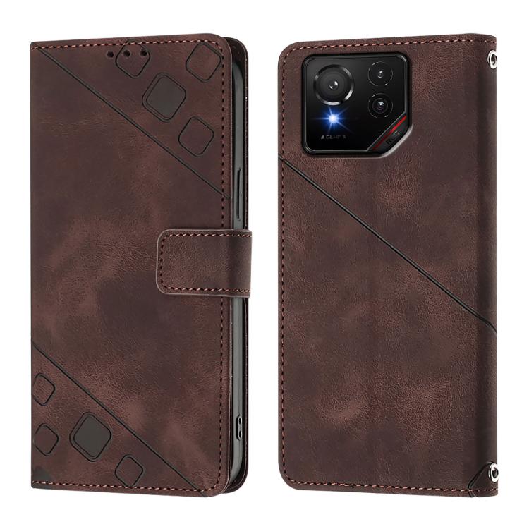 For Asus ROG Phone 9 / 9 Pro Skin Feel Embossed Leather Phone Case