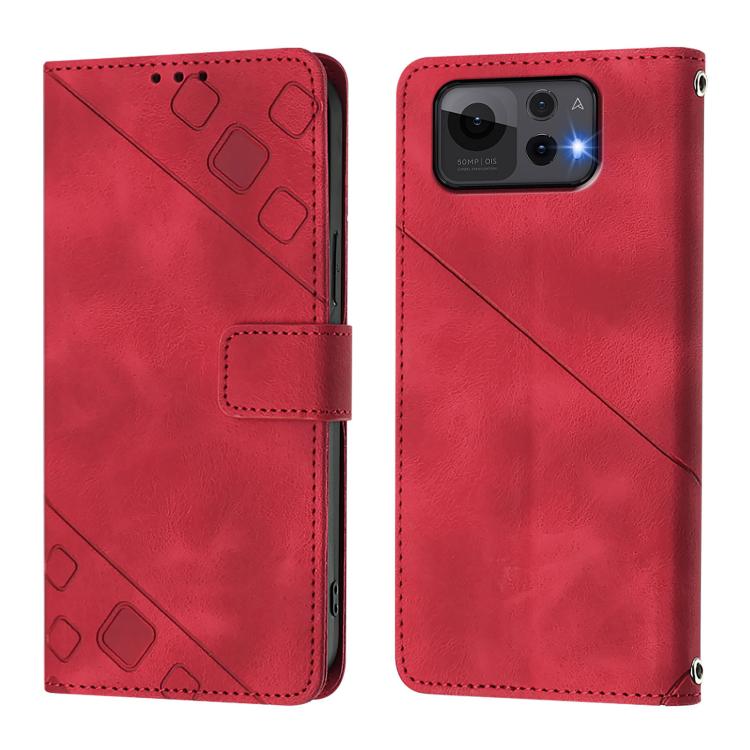 For Asus Zenfone 12 Ultra Skin Feel Embossed Leather Phone Case
