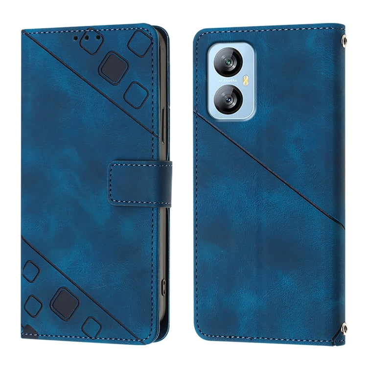 For Blackview A52 Skin Feel Embossed Leather Phone Case
