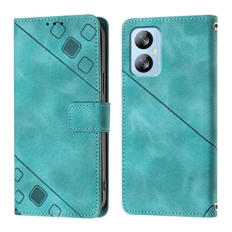 For Blackview A52 Skin Feel Embossed Leather Phone Case