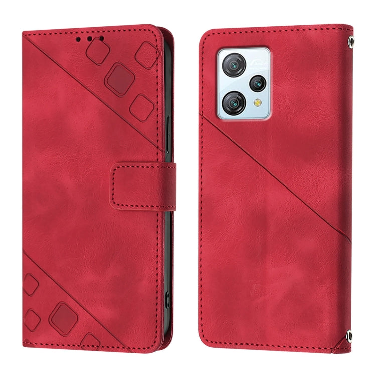 For Blackview A53 Skin Feel Embossed Leather Phone Case