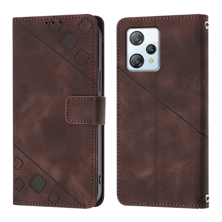 For Blackview A53 Skin Feel Embossed Leather Phone Case