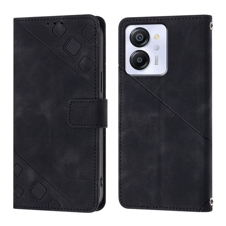 For Blackview Color 8 Skin Feel Embossed Leather Phone Case