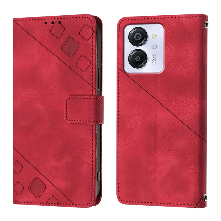 For Blackview Color 8 Skin Feel Embossed Leather Phone Case
