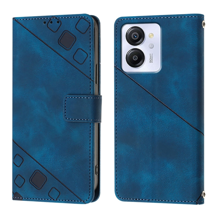 For Blackview Color 8 Skin Feel Embossed Leather Phone Case