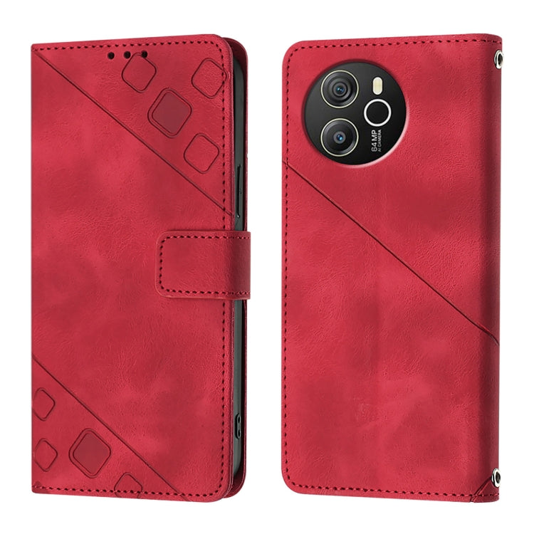 For Blackview Shark 8 Skin Feel Embossed Leather Phone Case