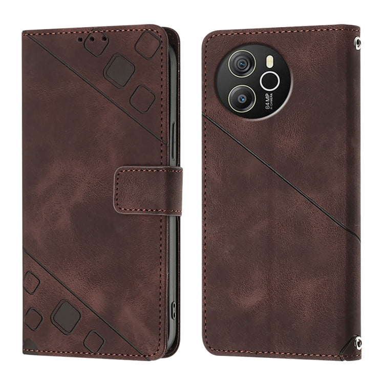 For Blackview Shark 8 Skin Feel Embossed Leather Phone Case