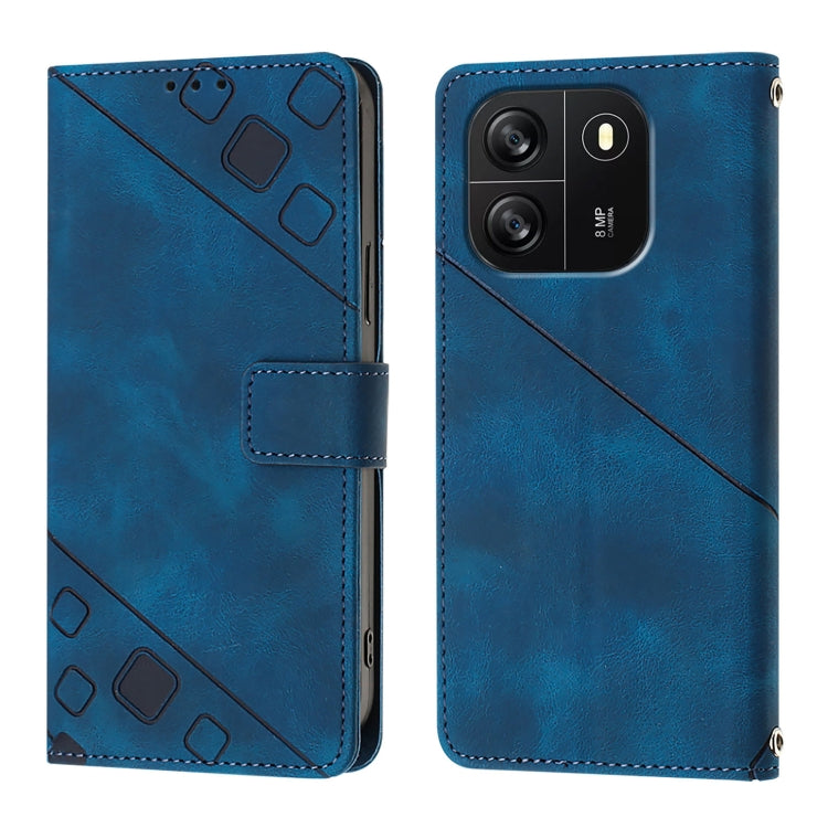 For Blackview Wave 6C Skin Feel Embossed Leather Phone Case