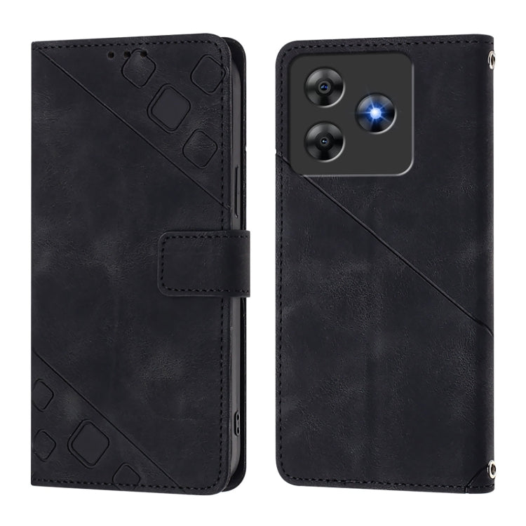 For Blackview Wave 8C Skin Feel Embossed Leather Phone Case