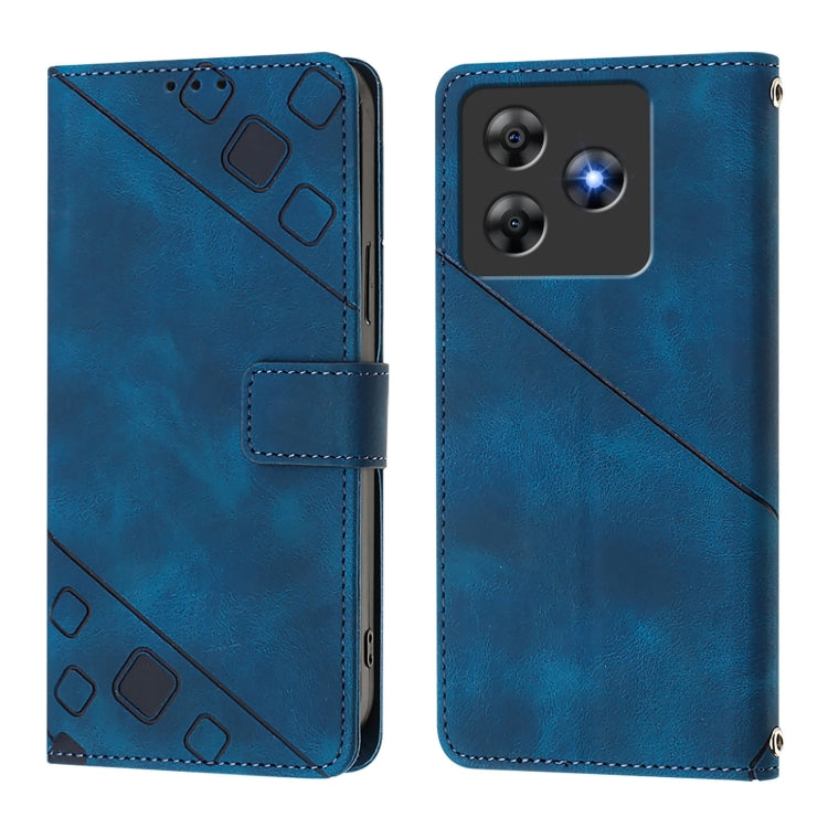 For Blackview Wave 8C Skin Feel Embossed Leather Phone Case
