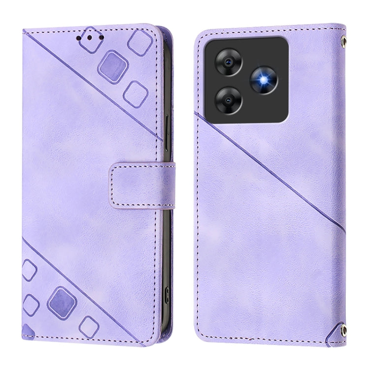 For Blackview Wave 8C Skin Feel Embossed Leather Phone Case