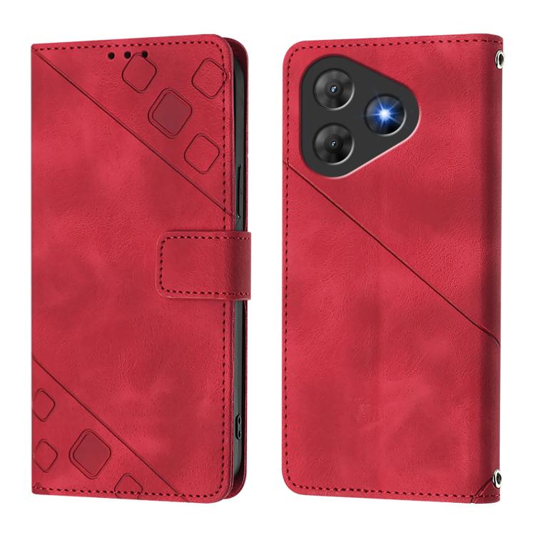 For Blackview Oscal Flat 2 / 2C Skin Feel Embossed Leather Phone Case