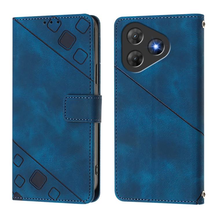 For Blackview Oscal Flat 2 / 2C Skin Feel Embossed Leather Phone Case