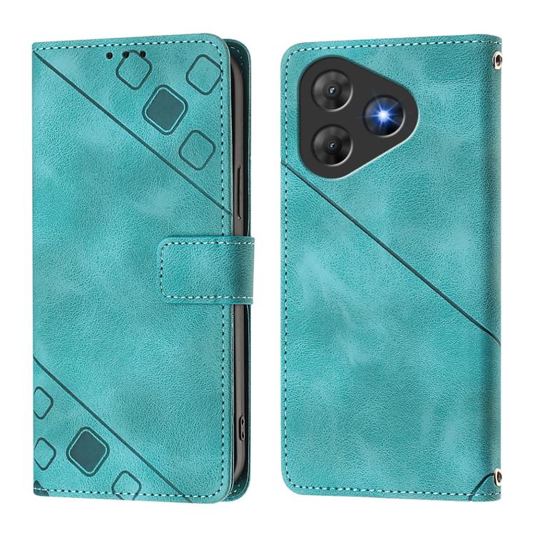 For Blackview Oscal Flat 2 / 2C Skin Feel Embossed Leather Phone Case