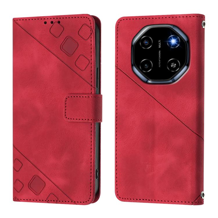 For Blackview Shark 6 Skin Feel Embossed Leather Phone Case