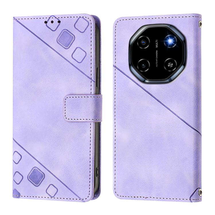 For Blackview Shark 6 Skin Feel Embossed Leather Phone Case