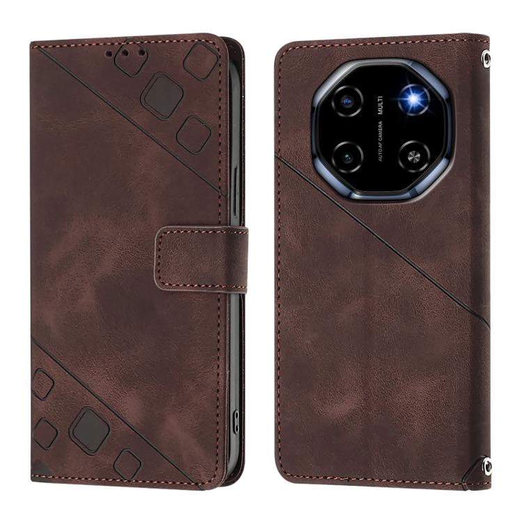For Blackview Shark 6 Skin Feel Embossed Leather Phone Case