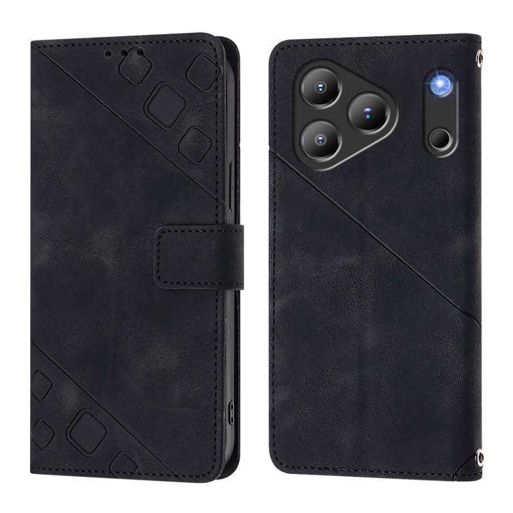 For Blackview Wave 7C Skin Feel Embossed Leather Phone Case