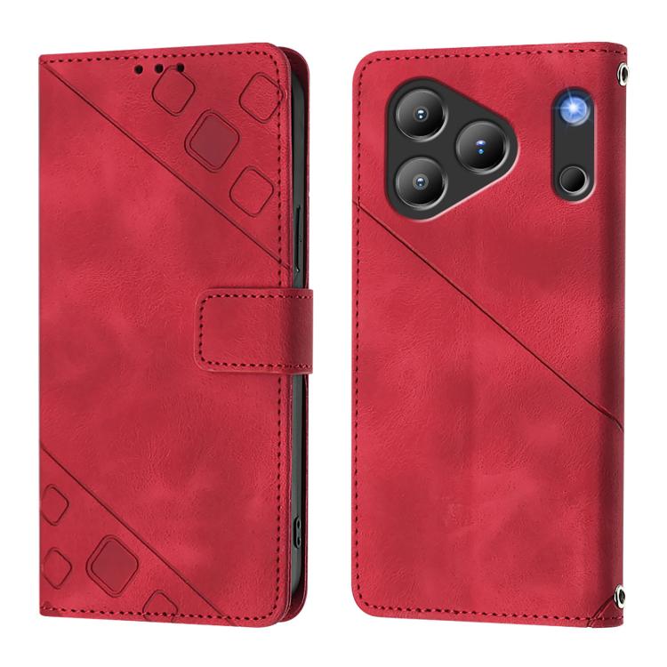 For Blackview Wave 7C Skin Feel Embossed Leather Phone Case