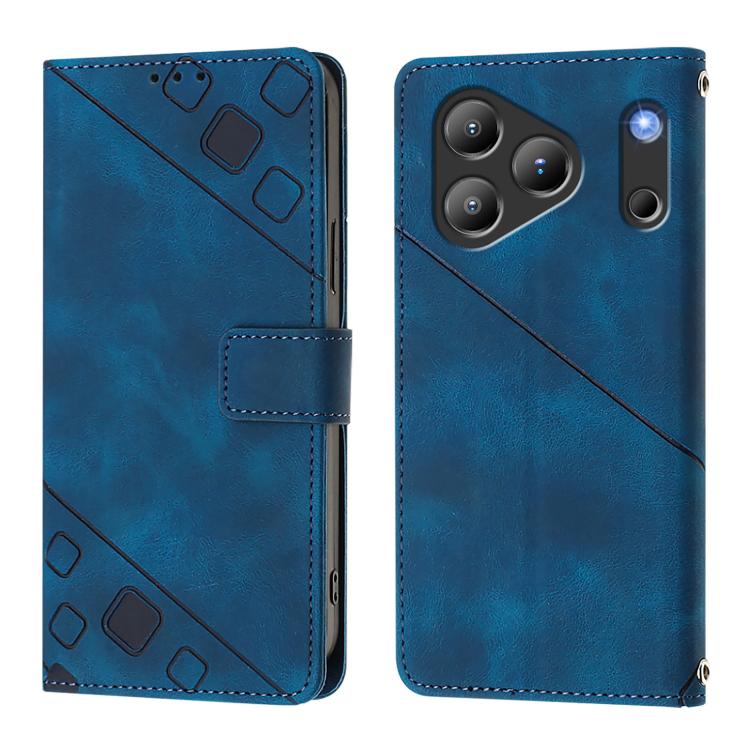 For Blackview Wave 7C Skin Feel Embossed Leather Phone Case