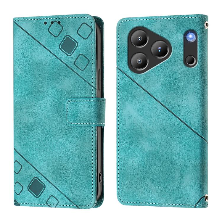 For Blackview Wave 7C Skin Feel Embossed Leather Phone Case