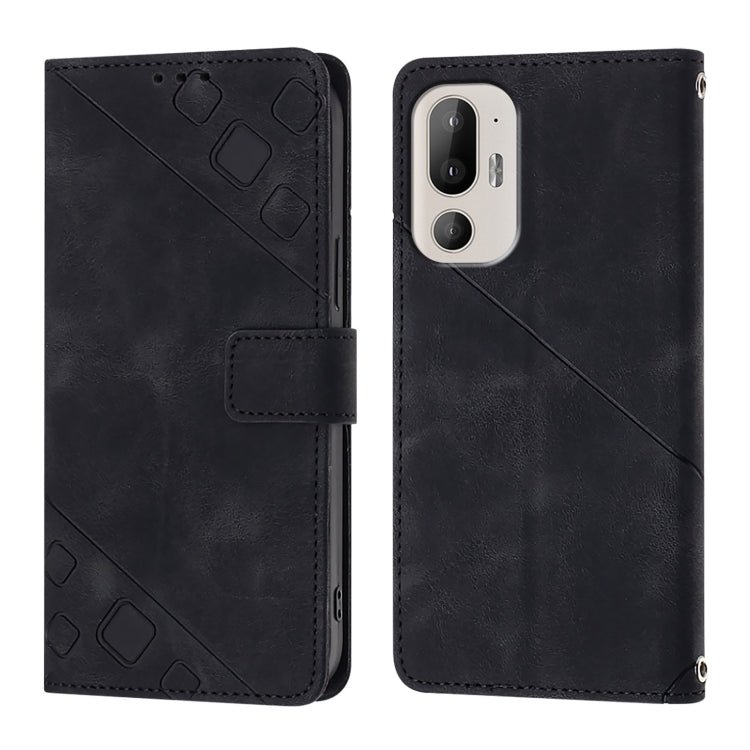 For HTC U24 Pro Skin Feel Embossed Leather Phone Case