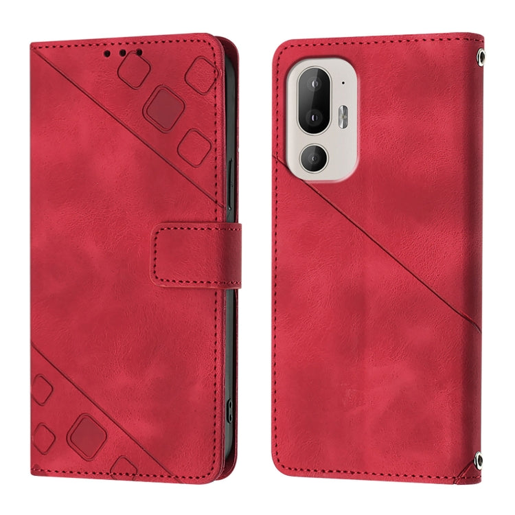 For HTC U24 Pro Skin Feel Embossed Leather Phone Case