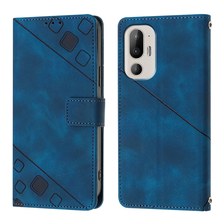 For HTC U24 Pro Skin Feel Embossed Leather Phone Case