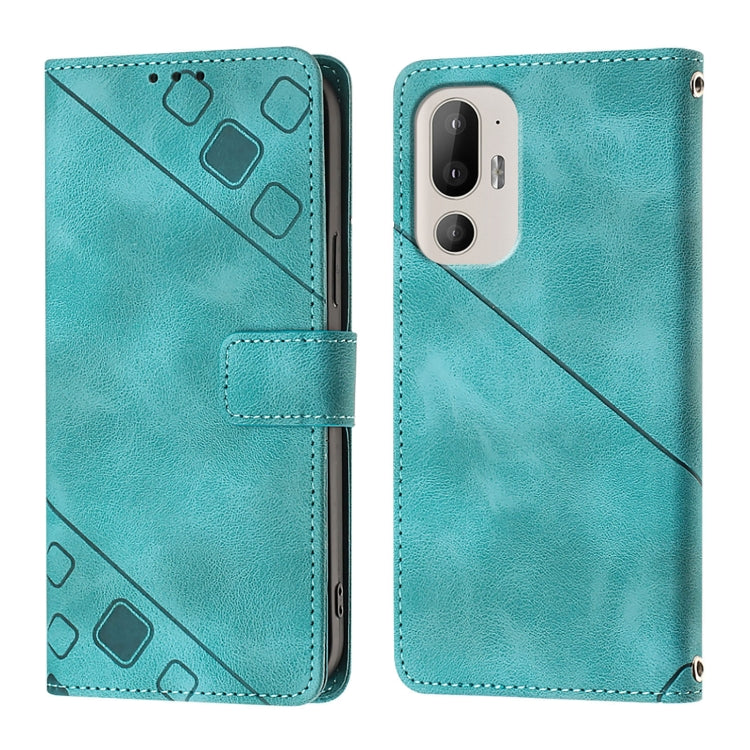 For HTC U24 Pro Skin Feel Embossed Leather Phone Case