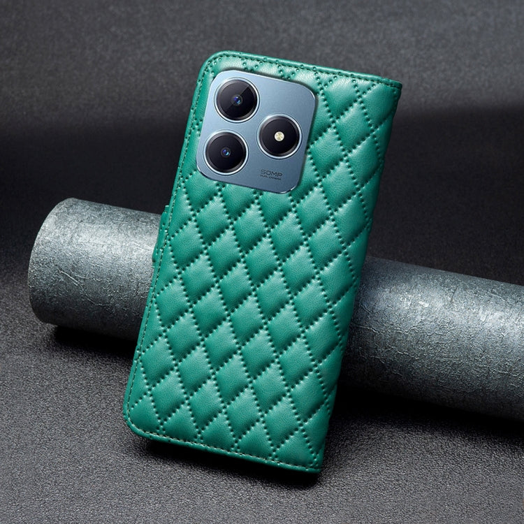 For Realme C61 / C63 Diamond Lattice Wallet Flip Leather Phone Case