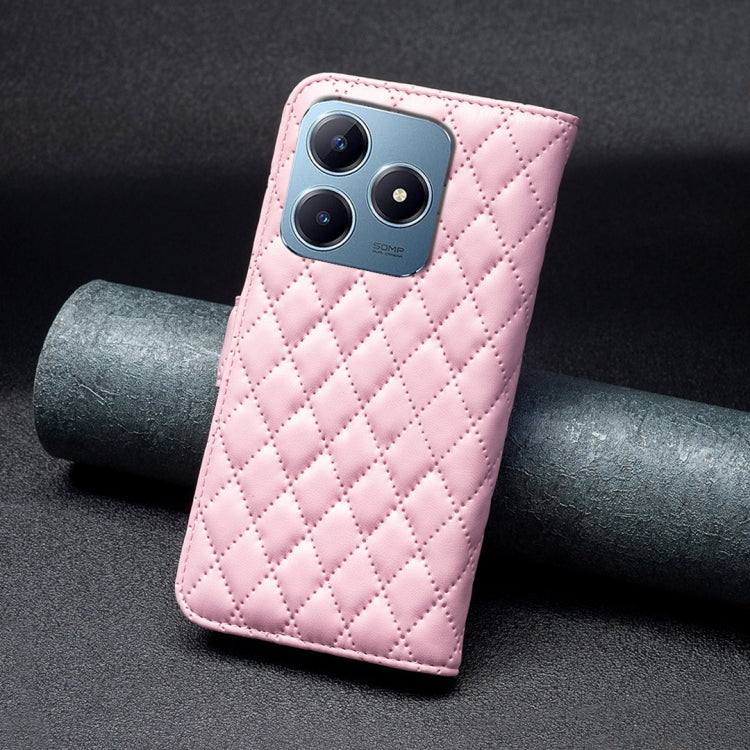 For Realme C61 / C63 Diamond Lattice Wallet Flip Leather Phone Case