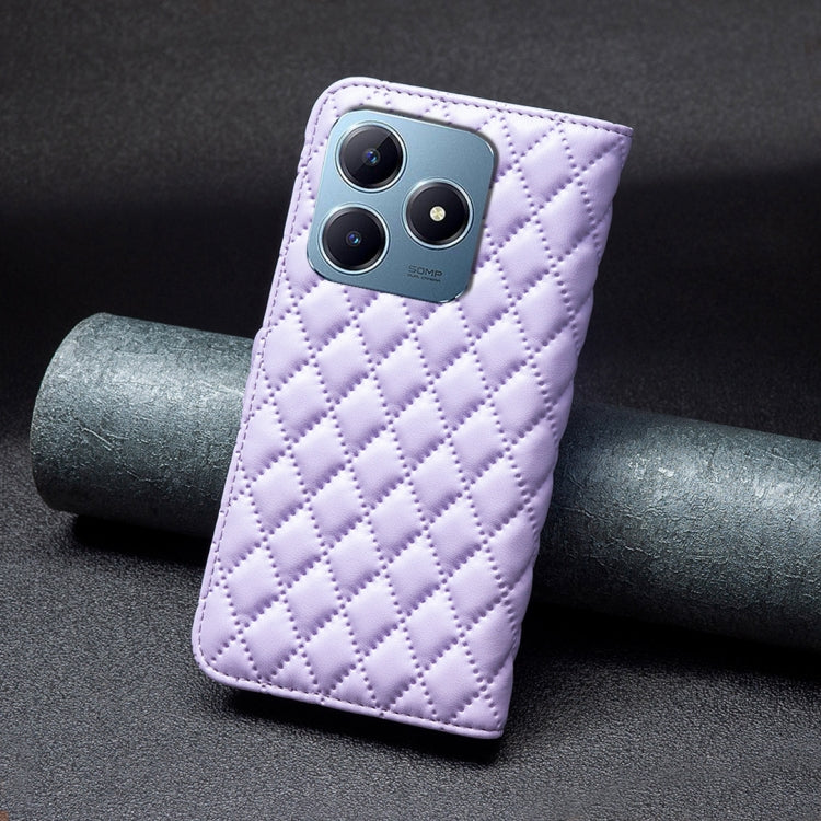 For Realme C61 / C63 Diamond Lattice Wallet Flip Leather Phone Case