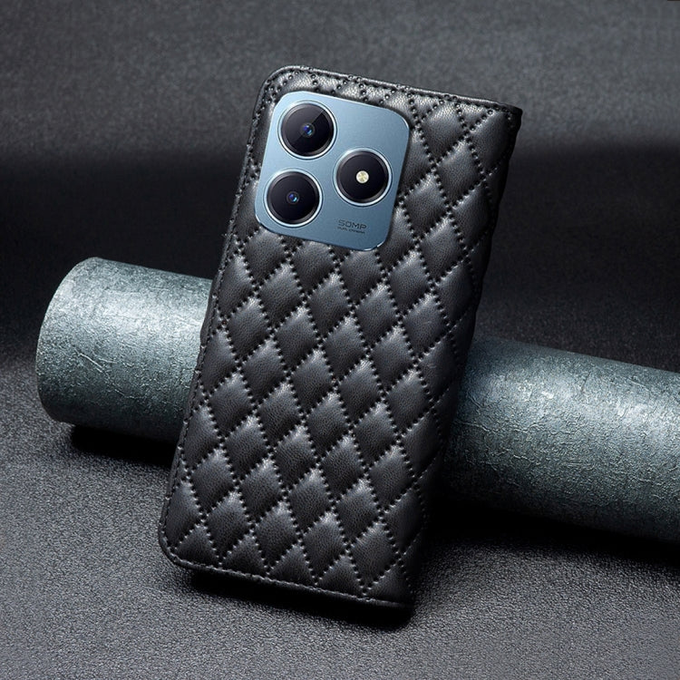 For Realme C61 / C63 Diamond Lattice Wallet Flip Leather Phone Case