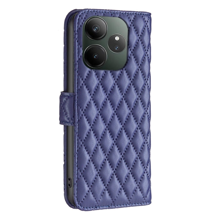 For Realme GT 6 / GT 6T Diamond Lattice Wallet Flip Leather Phone Case