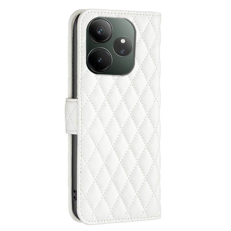 For Realme GT 6 / GT 6T Diamond Lattice Wallet Flip Leather Phone Case