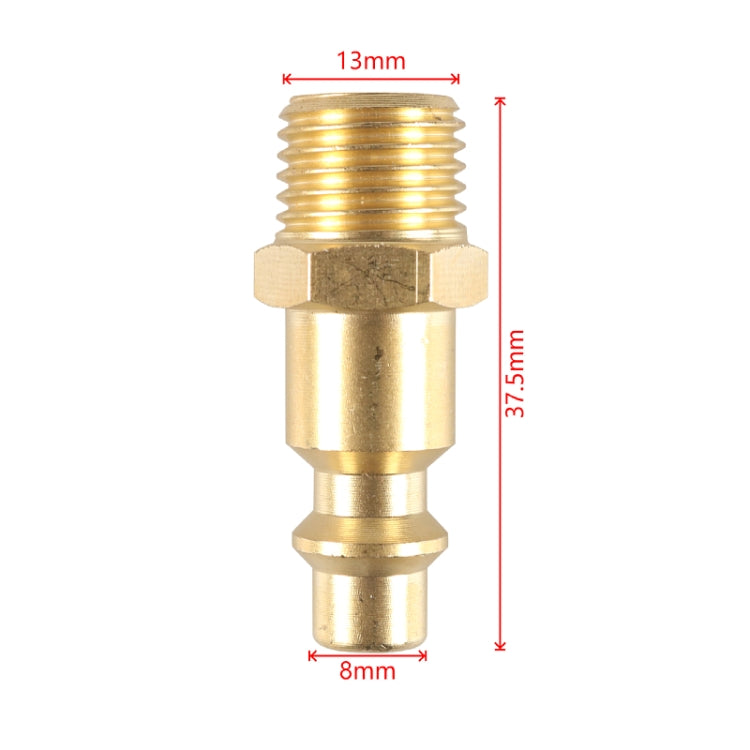 Car 1/4NPT Brass American Style Pneumatic Chuck - Yellow