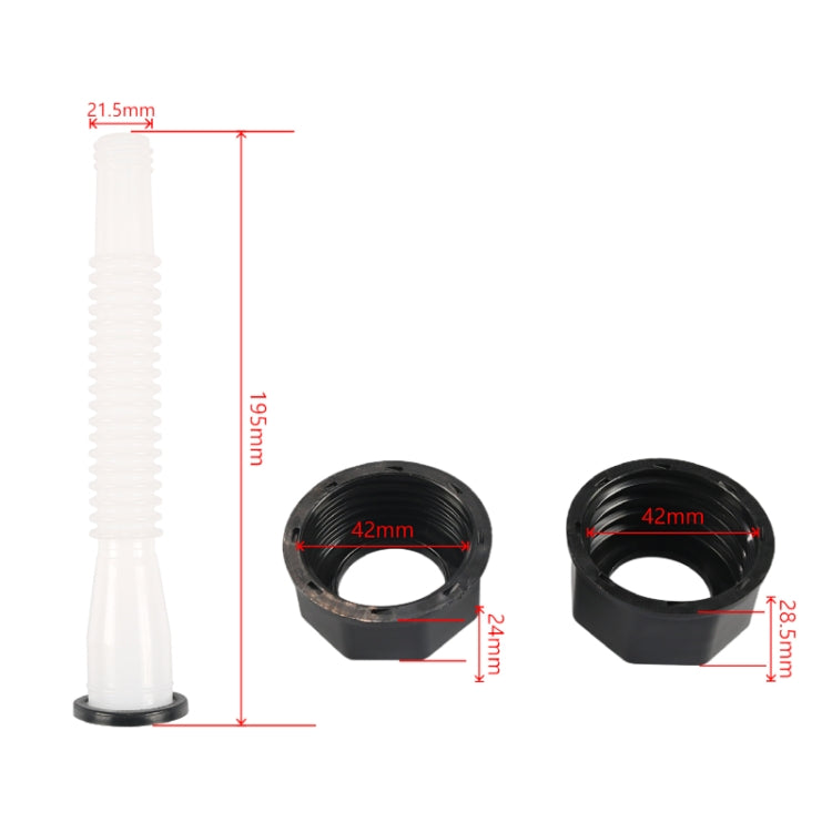 2pcs / Set Hexagonal Nut Oil Guide Tube with 8mm Drill Bit - White