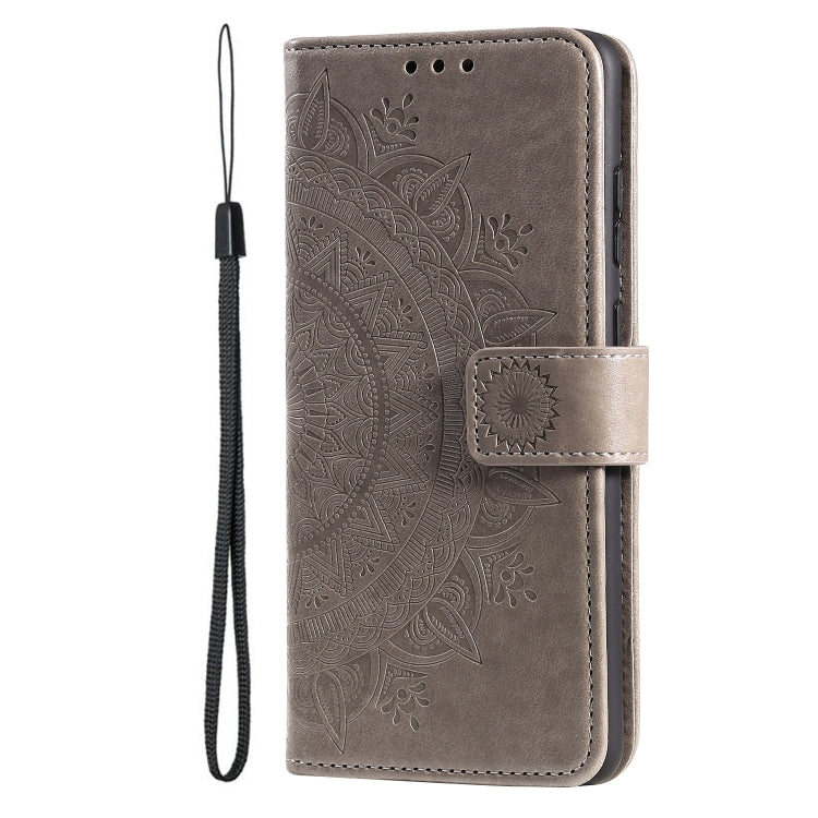 For Xiaomi 14T Totem Flower Embossed Leather Phone Case with Lanyard
