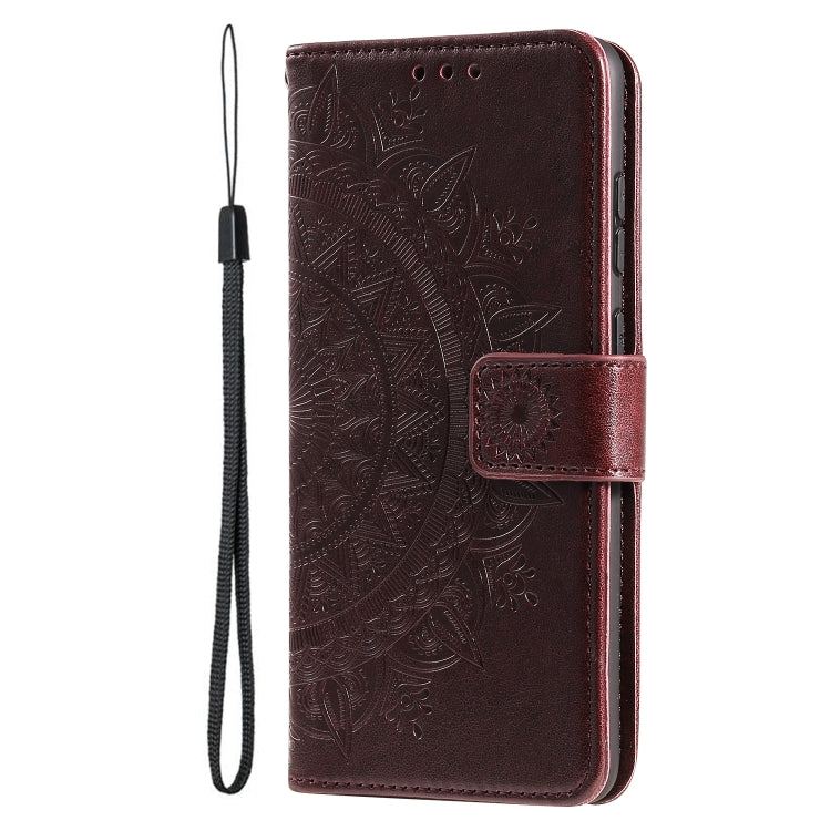 For Xiaomi 14T Totem Flower Embossed Leather Phone Case with Lanyard