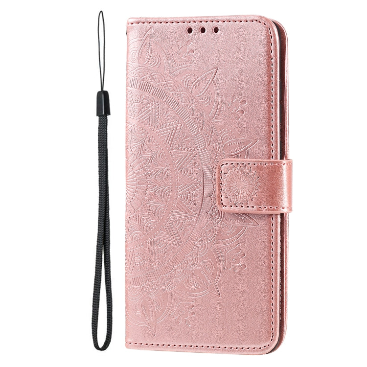 For Xiaomi 14T Totem Flower Embossed Leather Phone Case with Lanyard