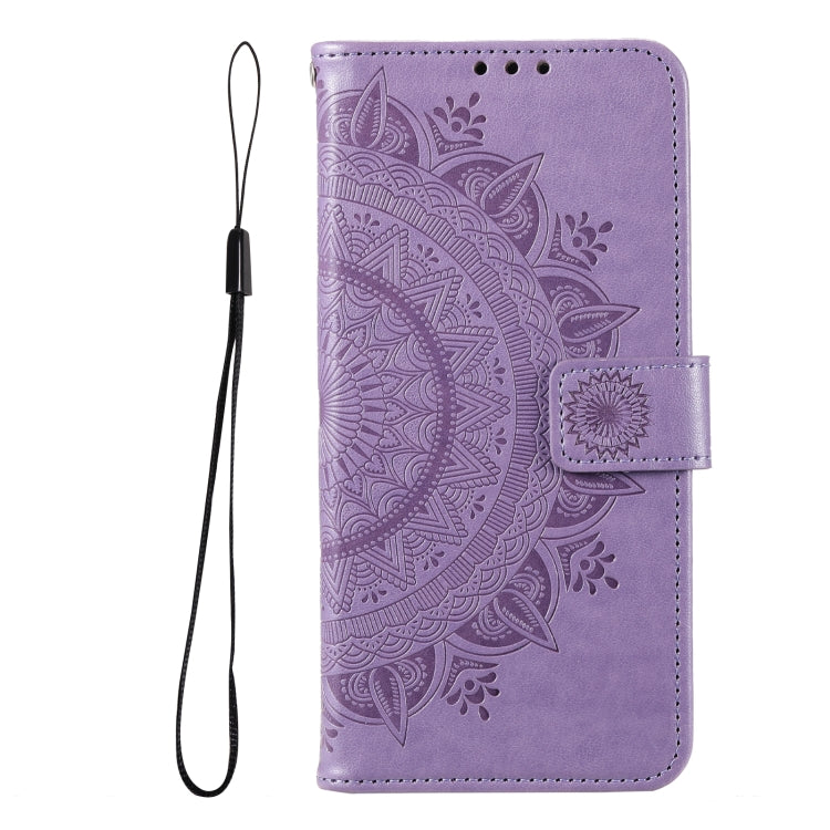 For Xiaomi 14T Totem Flower Embossed Leather Phone Case with Lanyard
